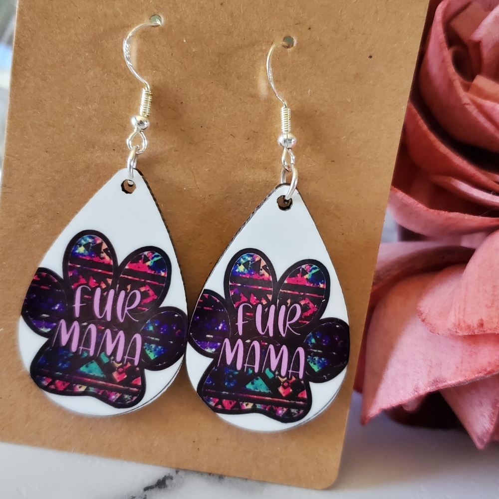 FUR MAMA Teardrop Earrings